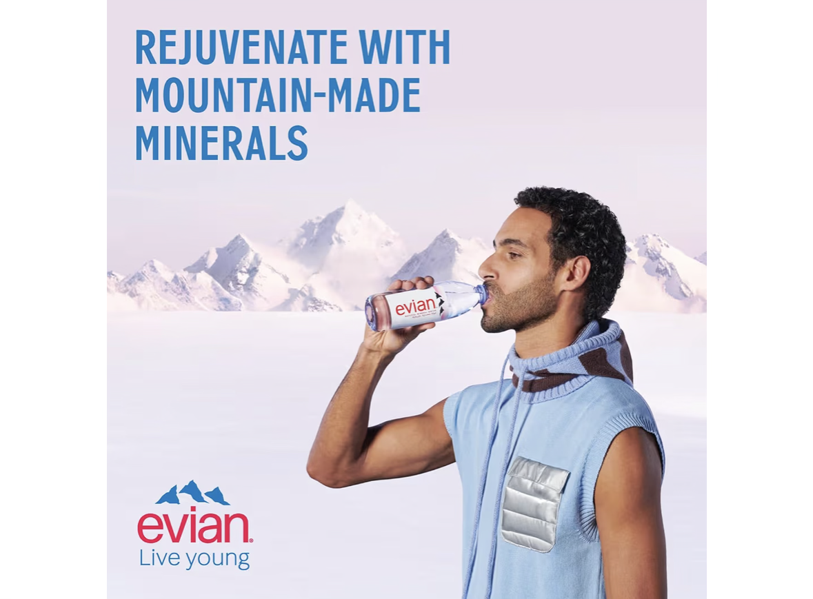 Evian Mineral Water, Naturally Filtered Drinking 1.5L Bottled Water Crafted By Nature, Case Of 9 X 1.5 Liter