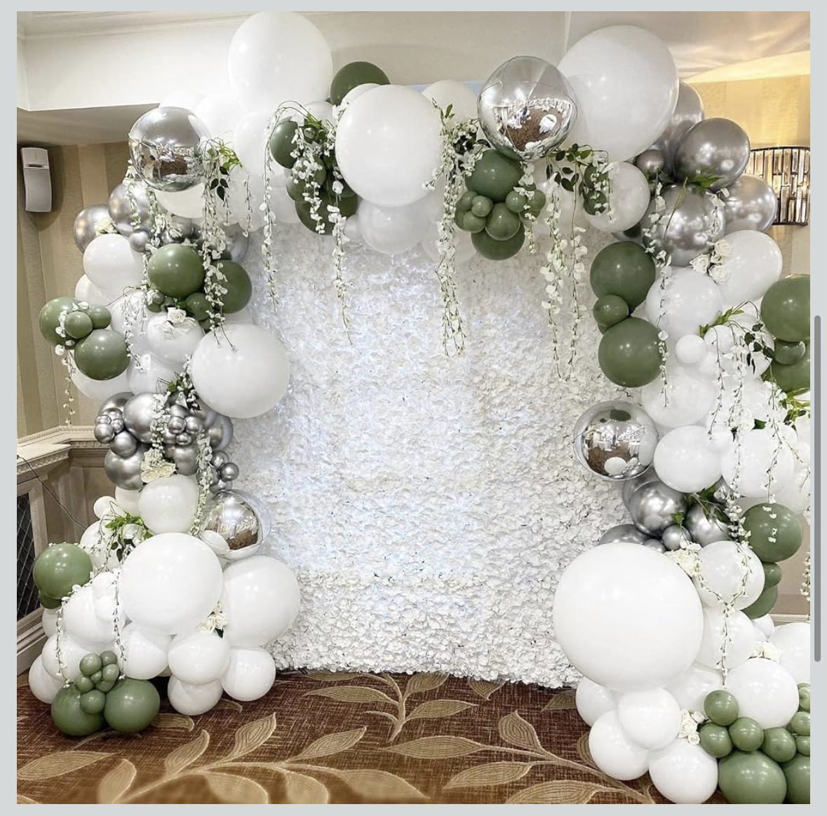 White Balloons 110 PCS, White Balloon Garland Arch Kit Different Sizes 5 10 12 18 Inch White Latex Balloon Arch Kit for Wedding Bridal Shower Engagement Anniversary Birthday Party Decorations