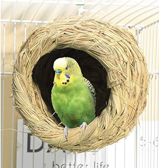 Handmade Straw Natural Bird Nest/Pigeon Bird House Parrot Nest Warm Pet Bedroom Courtyard Bird Cages Adornment