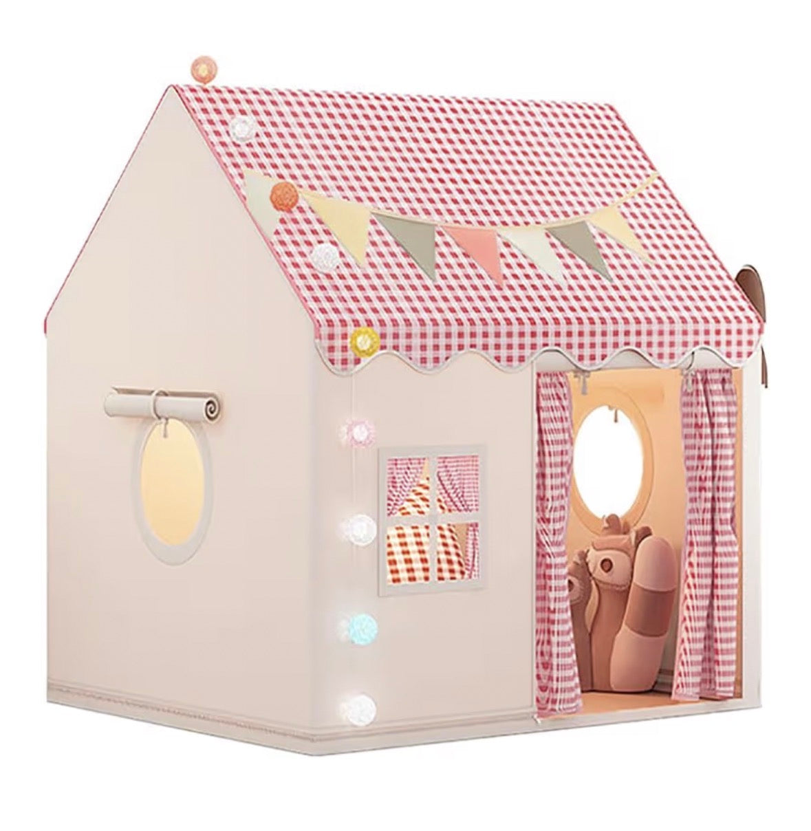 Large Kids Tent House Indoor Outdoor,Toddler Play Tent With Birthday Party Decoration,Play house for Baby Princess Castle Tent, Kids Indoor Room Toys for Girls Boys (pink)