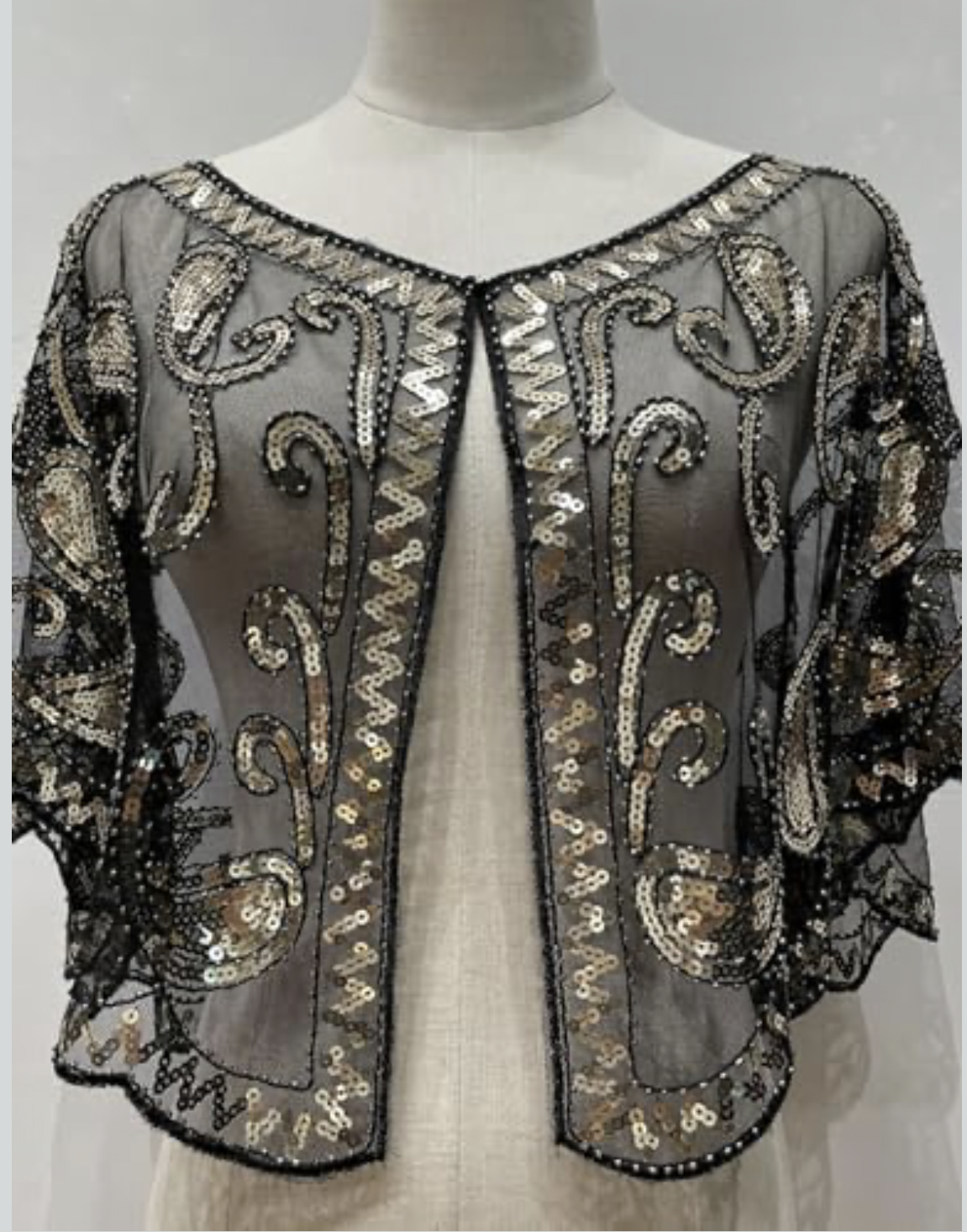 Women's 1920s Flapper Shawl Sequin Beaded Wrap for Evening Dresses, Weddings,Parties Beaded Shawls