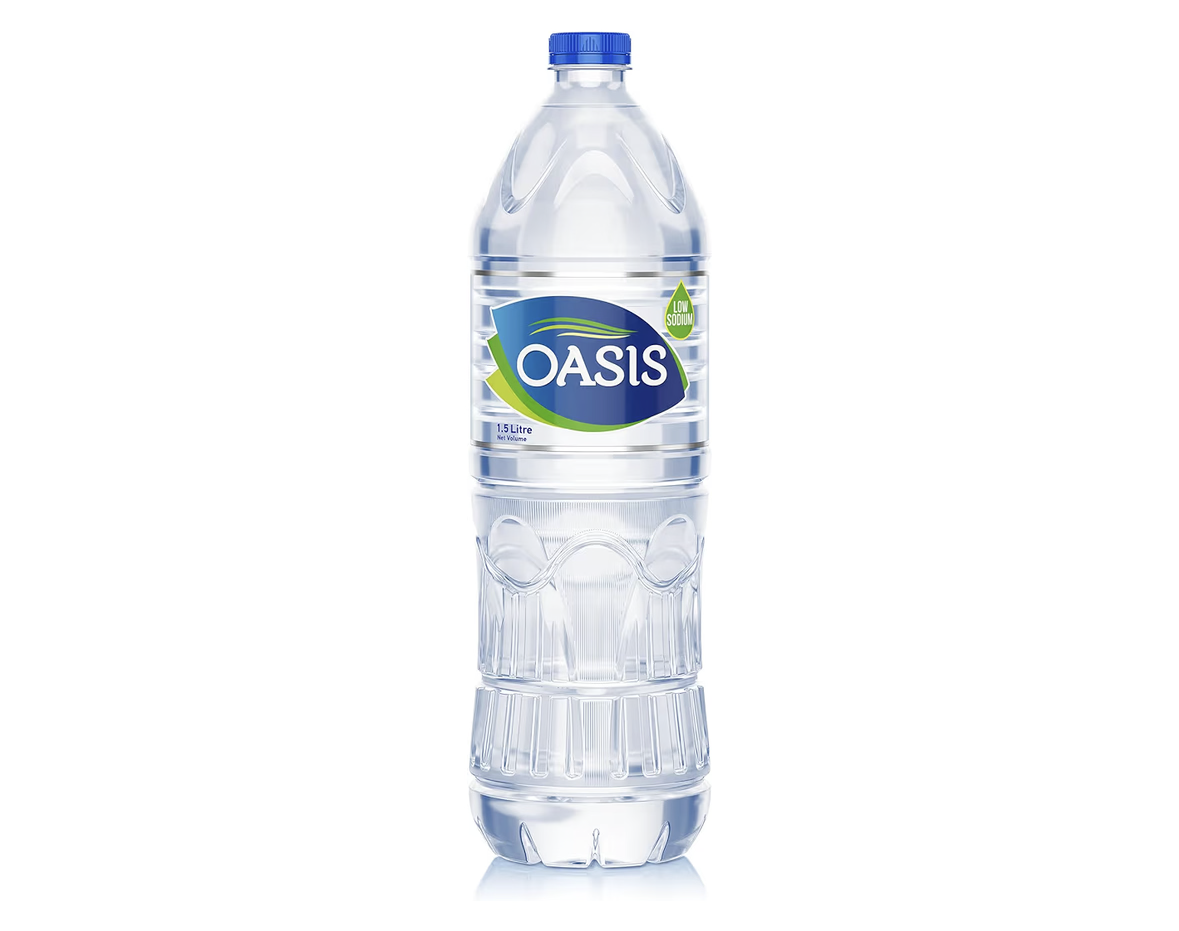 Oasis Still Drinking Water, 1.5L Carton Of 12 Package design may vary