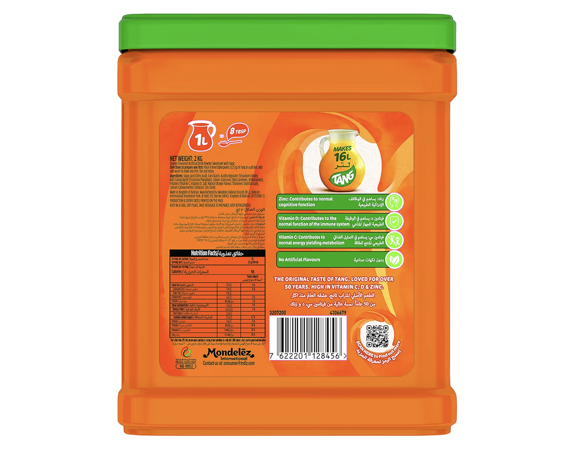Tang Instant Powder Drink Orange 2kg