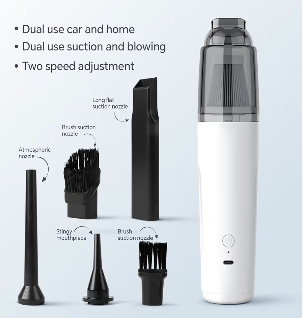 Baytion Handheld Vacuum Cordless Cleaner,Powerful Portable and Dust Buster Hand Vacuum,Rechargeable Car Vacuum Cleaner with Large-capacity Battery for Car,Home and Office(White)