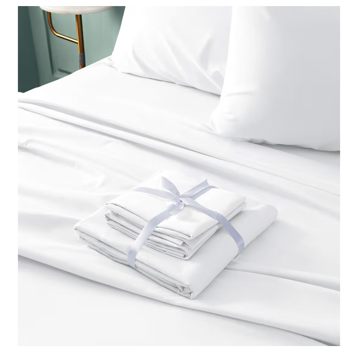 BYSURE Hotel Luxury Bed Sheets Set 6 Piece(Queen, White) - Super Soft 1800 Thread Count 100% Microfiber Sheets with Deep Pockets, Wrinkle & Fade Resistant