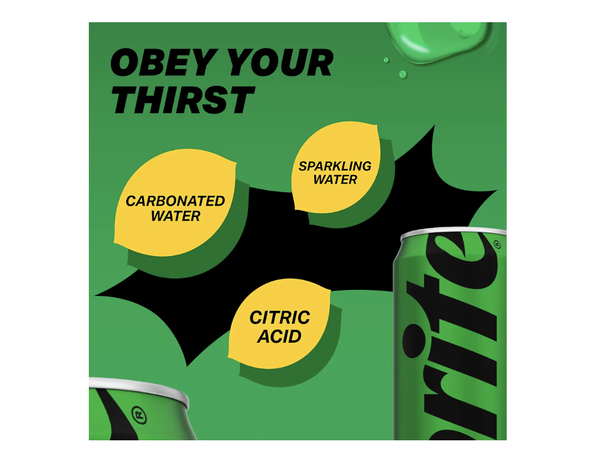 SPRITE Zero Calories, Carbonated Soft Drink, Can 150ml, Pack of 15