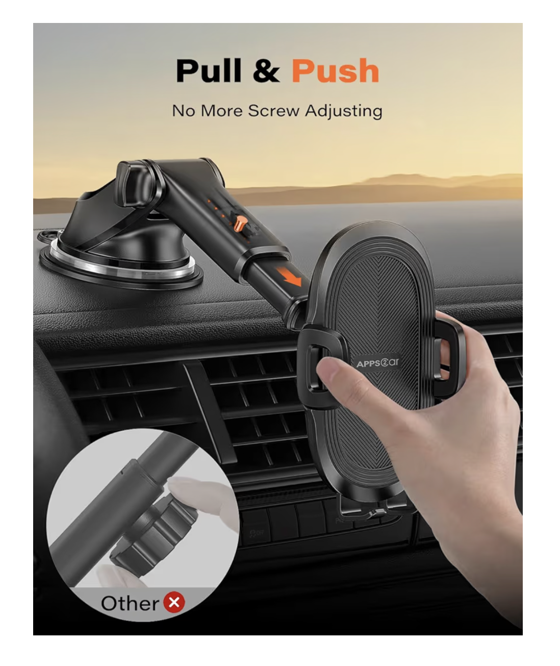 Car Phone Holder Car Holder Mobile Universal 360 Mobile Stand for Car Dashboard Windshield Compatible for 4.7-6.8 iPhone 15/14/13 series Samsung and More