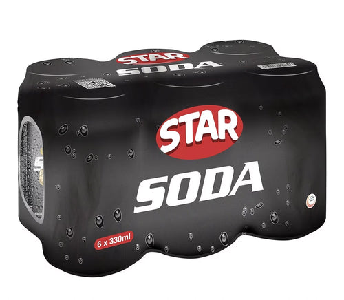 Star Soda Carbonated Soft Drink Can With Tray 6-Pieces 330 Ml