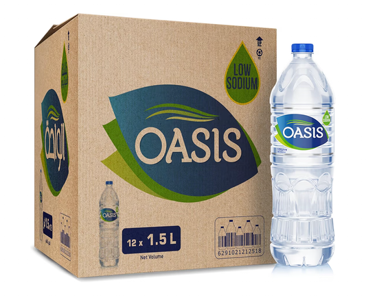 Oasis Still Drinking Water, 1.5L Carton Of 12 Package design may vary