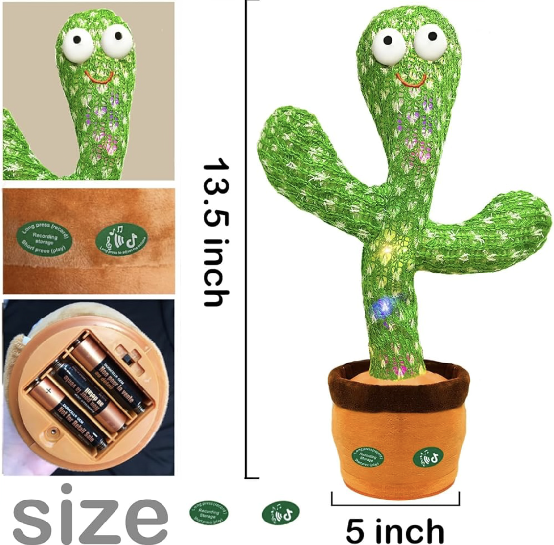 Dancing Mimicking Talking Cactus Toy