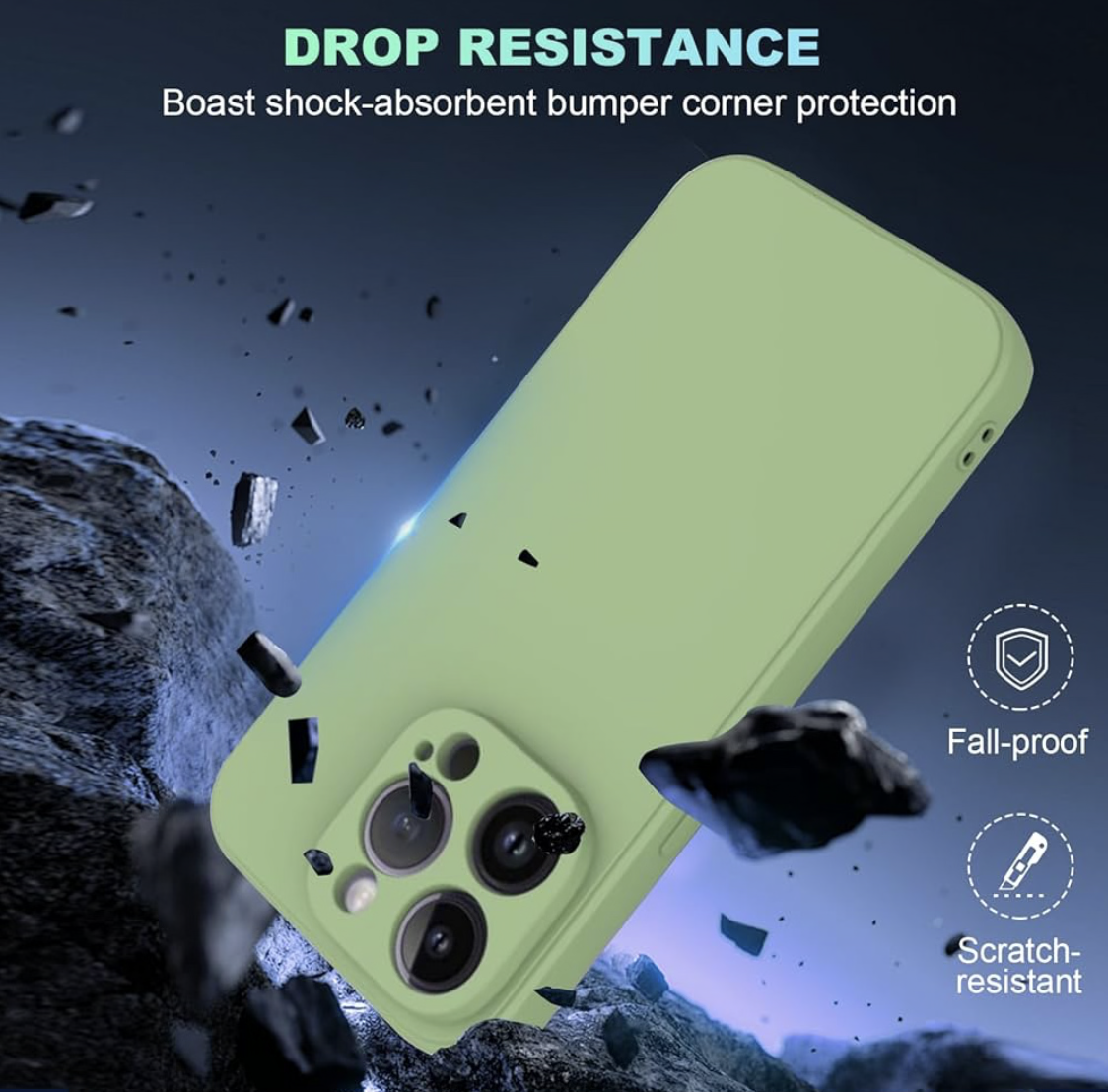 Slim Lightweight Soft Phone Case Protective TPU Case with Shockproof and Scratch-Resistant Features for Smartphones(Mint Green)