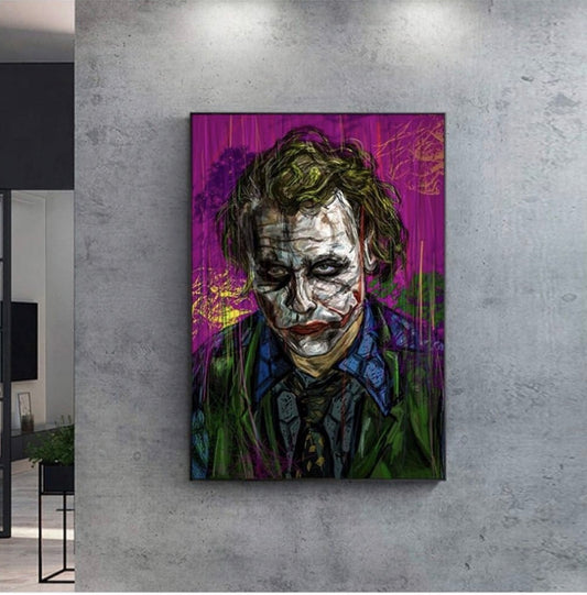 BPA Modern Wall Art The Joker Canvas Painting Poster Abstract Portrait Posters And Prints For Living Room Home Decor Picture (60X90Cm) No Frame