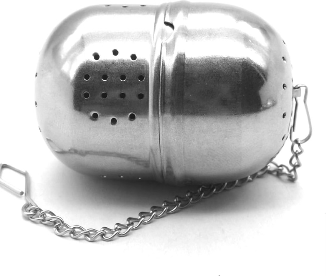 Royalford Tea Strainer with Chain (5.4x4cm), Silver