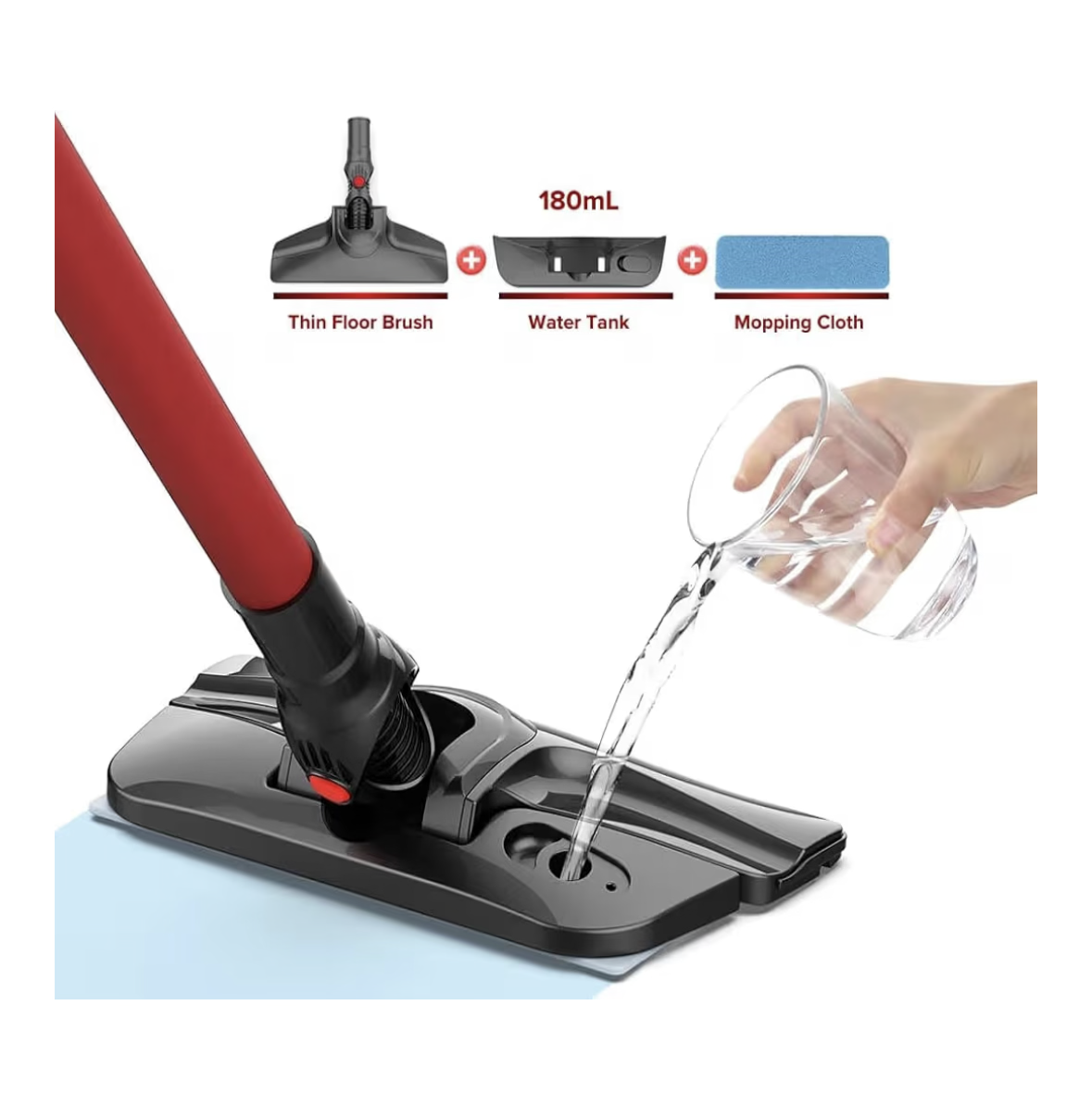 Airbot DX200 Ultra Thin Slim Wet & Dry Mop Vacuum with Water Tank Mopping Cloth Handheld Stick Vacuum Cleaner EU