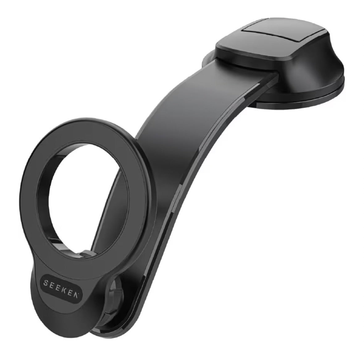 Seeken MagPower Car Phone Holder | Compatible with iPhone 16/15/14/13/12, Samsung S25/S23 | Essential Car Accessories | Magnetic Phone Holder for Car with 360° Rotation, Mobile Holder for Car | Black