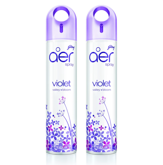 Godrej aer spray, Home & Office Air Freshener - Violet Valley Bloom, 300 ml (Pack of 2)