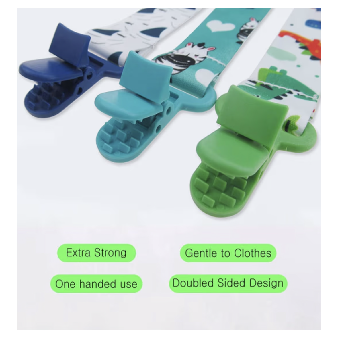 Mumoo Bear Set 3 Baby Pacifier Holder Clip - Pacifier Clip for Boys and Girls Fits for Most Pacifiers - Protects Your Baby - Styles & Baby Teethers & Toys and Gift
