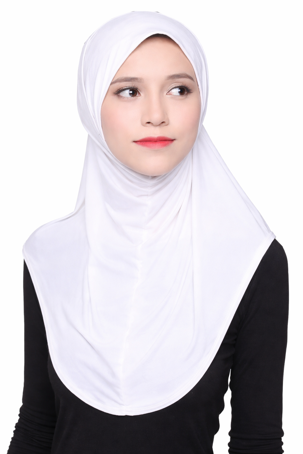 Girls' One-Piece Instant Hijab, Pre-stitched Head Cover, Age 5-15, Breathable Light weight Fabric