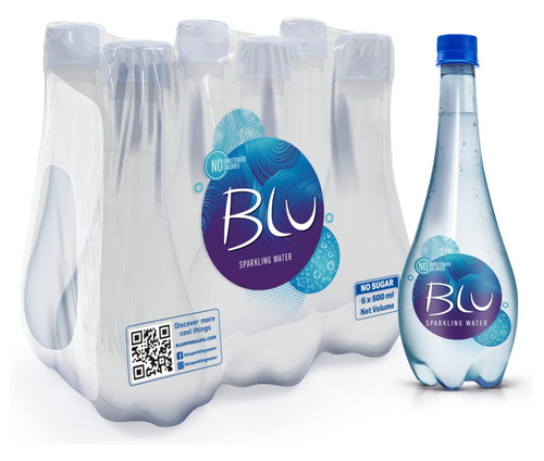 Oasis Blu Sparkling Water, 6 x 500 ml