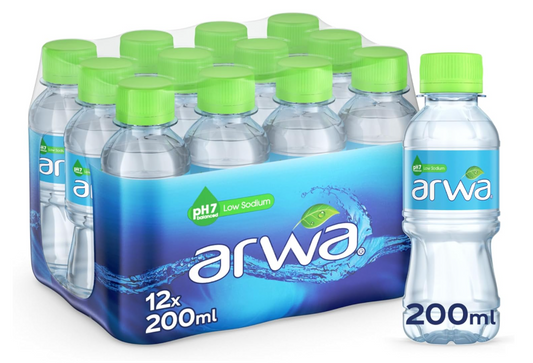 Arwa Drinking Water, 200 ml - Pack of 12