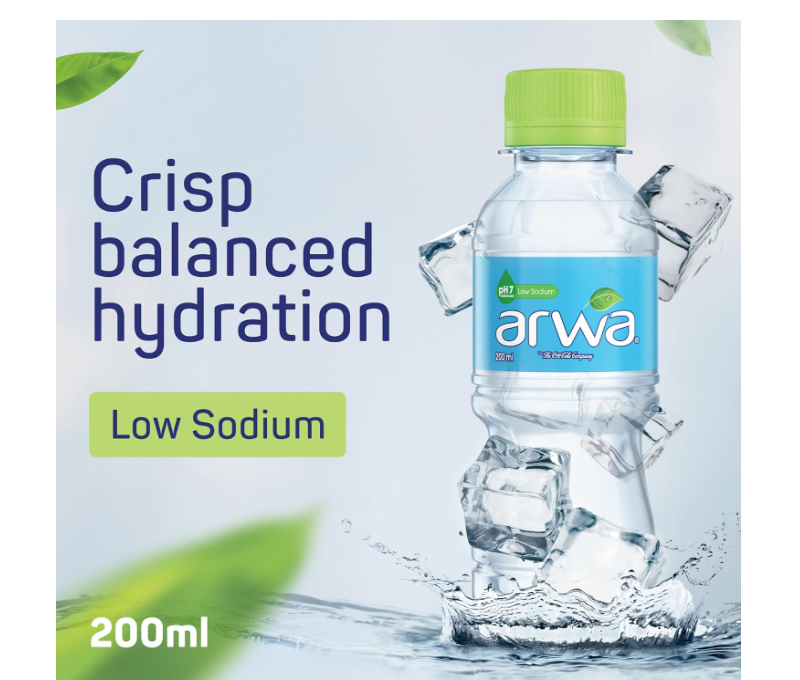 Arwa Drinking Water, 200 ml - Pack of 12