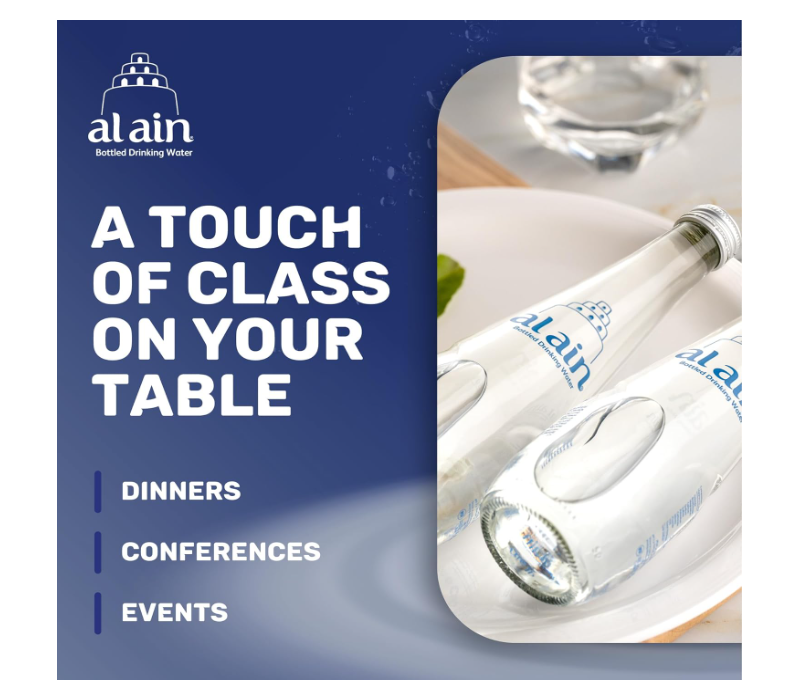 Al Ain Still Water 750ml, Pack of 4, Low Sodium Glass Bottled Water, Contemporary and Elegant Al Ain Water Bottles