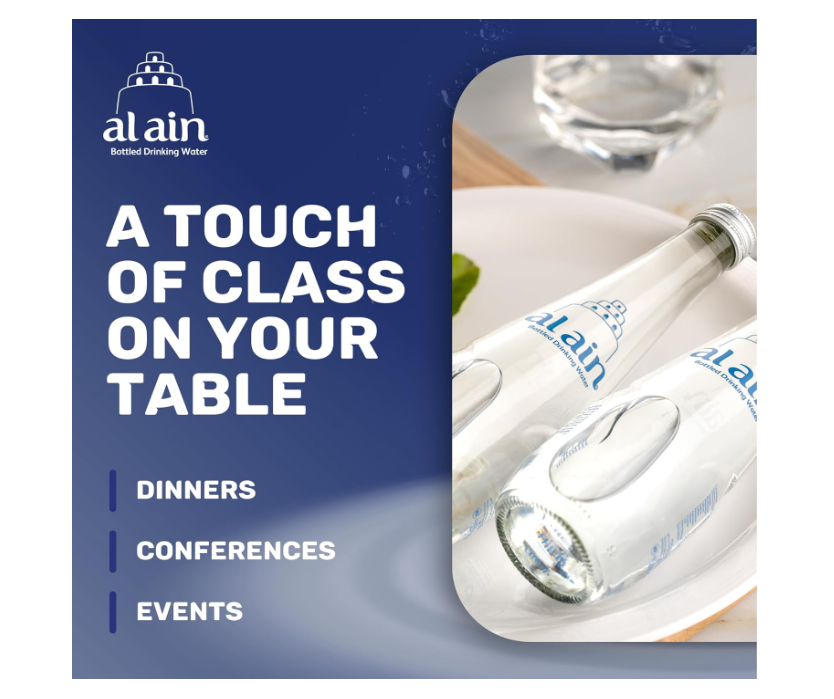 Al Ain Still Water 330ml, Pack of 6, Low Sodium Glass Bottled Water, Contemporary and Elegant Al Ain Water Bottles