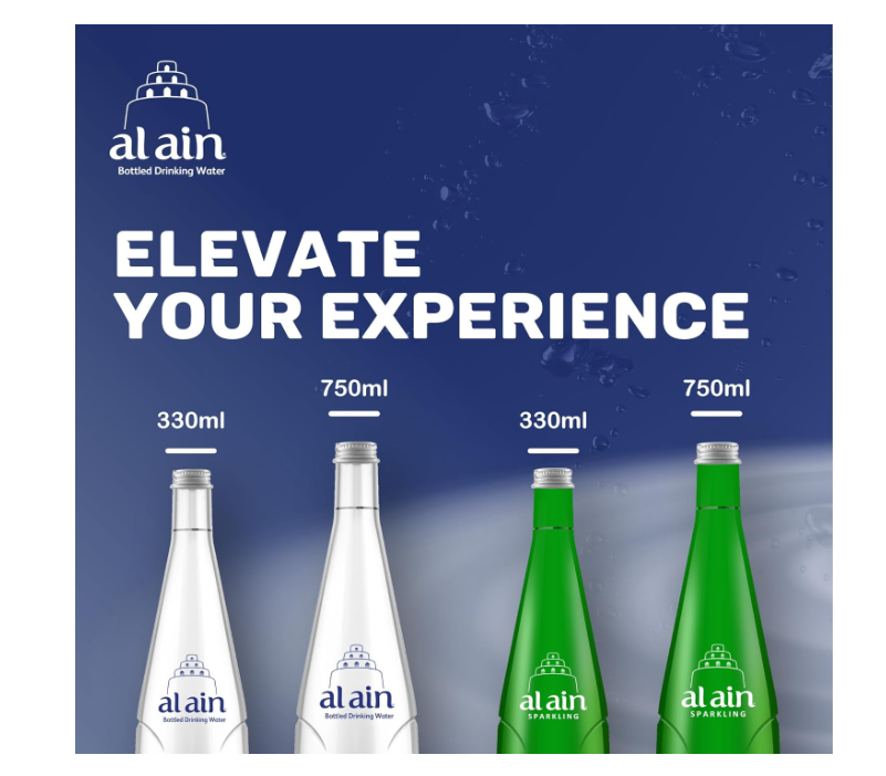 Al Ain Still Water 330ml, Pack of 6, Low Sodium Glass Bottled Water, Contemporary and Elegant Al Ain Water Bottles