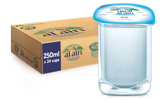 Al Ain Water 250ml, Pack of 24, Low Sodium Water, Balanced Mineral Composition Nourishing Al Ain Water