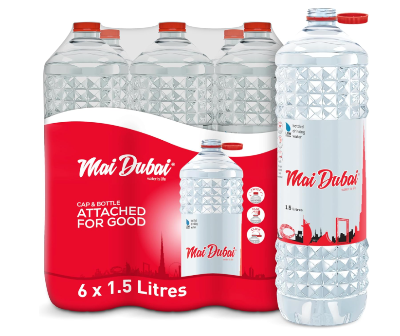 Mai Dubai Bottled Water, 6 Bottles x 1.5 Litre