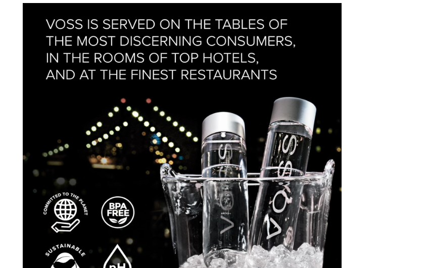 Voss Natural Mineral Water, 800ml X12 Still Glass Bottles