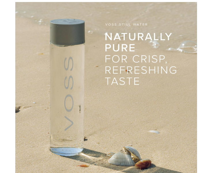 Voss Natural Mineral Water, 800ml X12 Still Glass Bottles