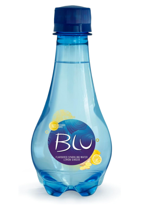 Blu Sparkling Ginger Lemon water, No Added Sugar, Zero Calaroies, 250 ML Pack Of 6