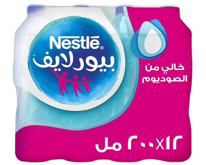 Nestlé Pure Life, Low Sodium, Bottled Drinking Water, 12 x 200 ml