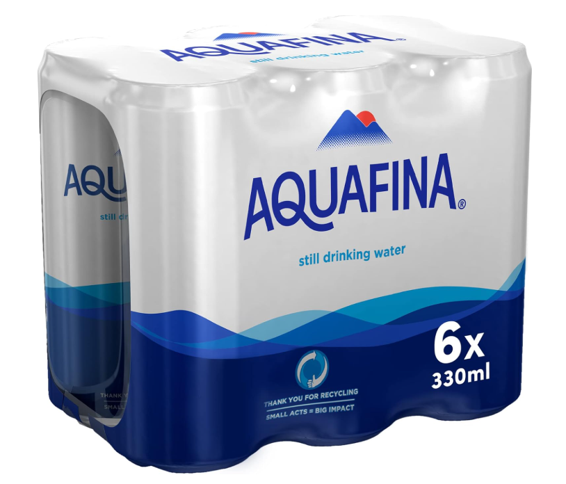 Aquafina Drinking Water, Recyclable Can, 330Ml Pack Of 6