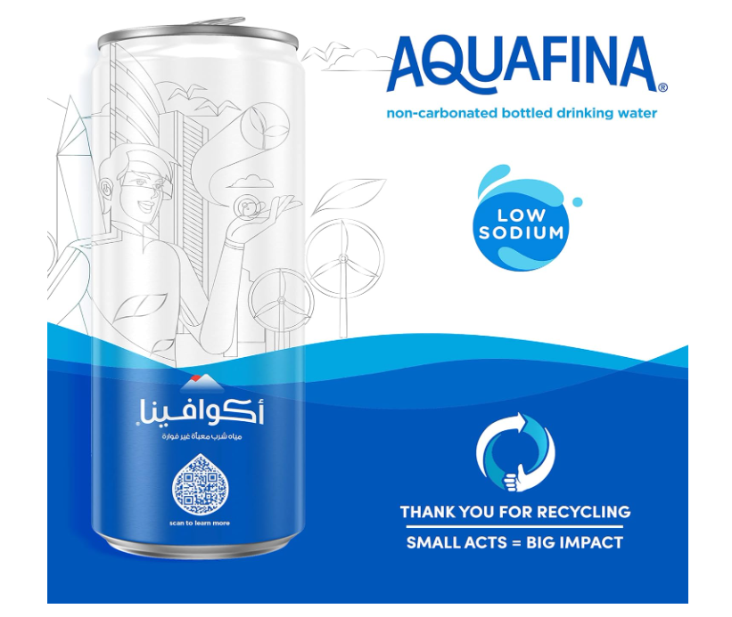 Aquafina Drinking Water, Recyclable Can, 330Ml Pack Of 6