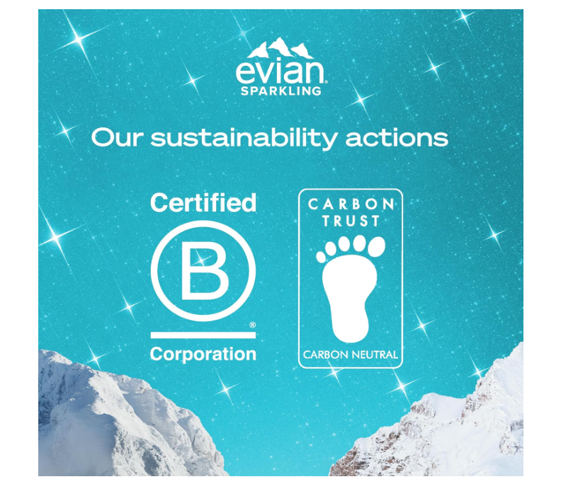 Evian Sparkling Water Cans 4x330ml, Awaken Your Senses with Evian Sparkling Water, Sparkling Drinking Water for Maximum Hydration