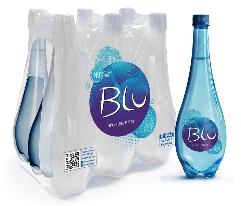 Oasis Blu Sparkling Water, 6 X 1 Litre