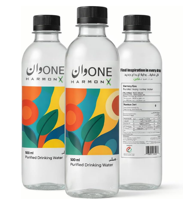 HarmonyX ONE - Purified Drinking Water, 24 Bottles of 330ml