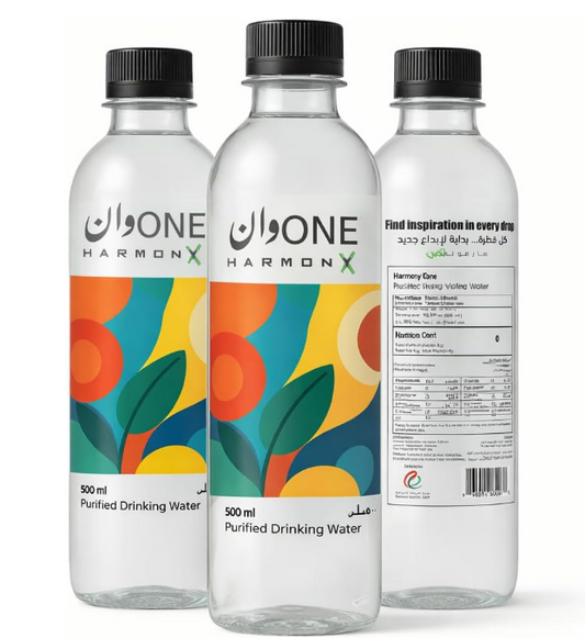 HarmonyX ONE - Purified Drinking Water, 24 Bottles of 330ml