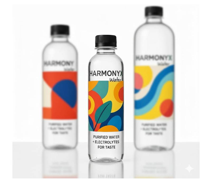 HarmonyX ONE - Purified Drinking Water, 24 Bottles of 330ml