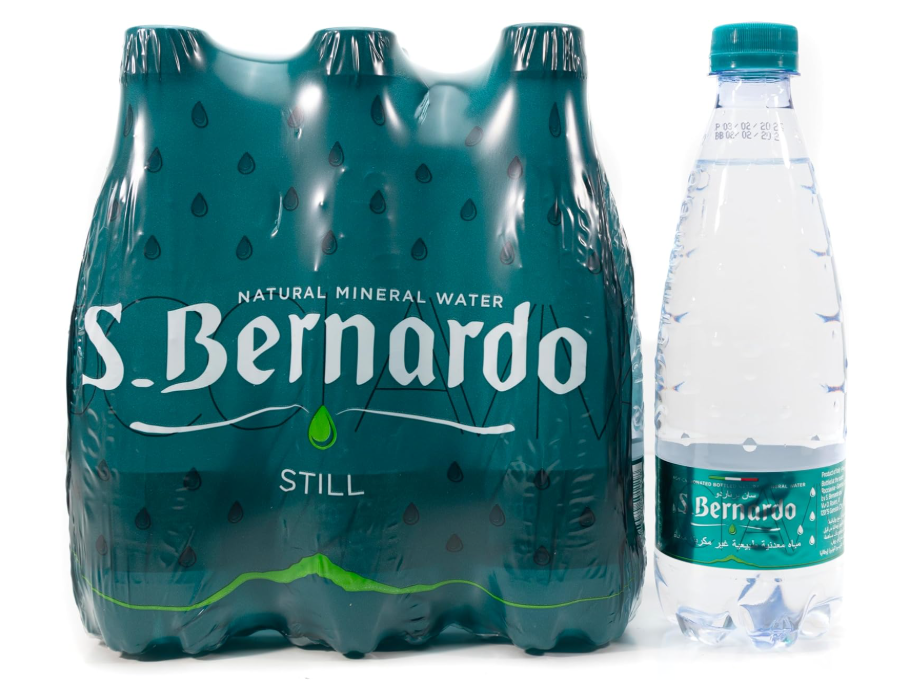 S.Bernardo Natural Water 500ml X 6 Still Water | Mineral Drinking Water | Still PET Water Bottle | Naturally Filtered Water | Spring Water | Pack of 6 Bottles