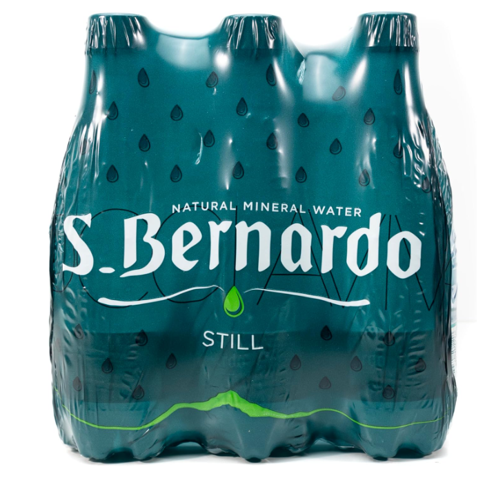 S.Bernardo Natural Water 500ml X 6 Still Water | Mineral Drinking Water | Still PET Water Bottle | Naturally Filtered Water | Spring Water | Pack of 6 Bottles