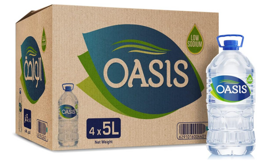 Oasis Low Sodium water 5L, Pack of 4