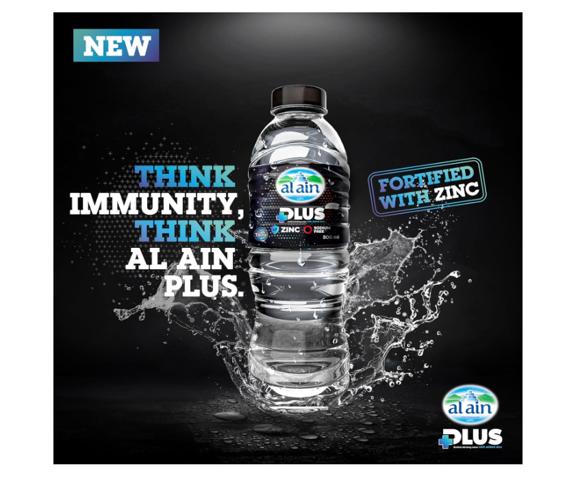 AL Ain Water Plus Fortified with Zinc & Sodium Free 500ml - Pack of 12
