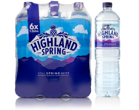 Highland Spring Still Spring Water - 1.5 Litres (Pack of 6)
