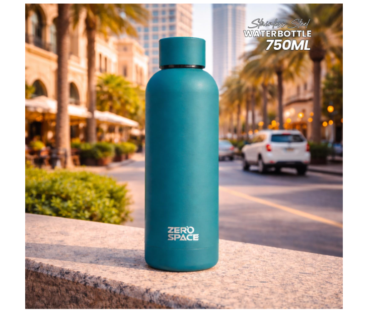 ZeroSpace Stainless Steel Water Bottle, 750ml Insulated Water Bottle for Kids School, Double Wall Water Thermos Flask for Hot & Cold Drinks, Sports Hot Water Bottle