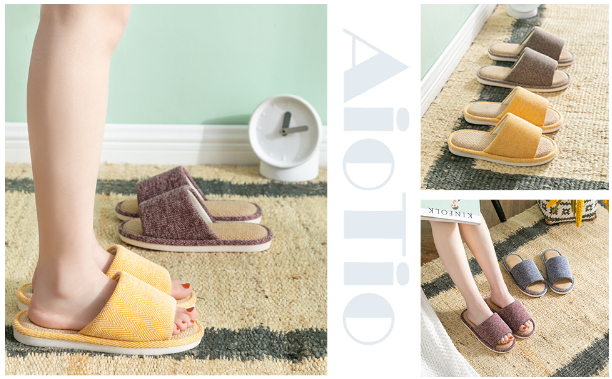 Fabric Slippers - Indoor/Outdoor, Non-Slip, Four Seasons, Soft Bottom, Couple Slippers for Men and Women