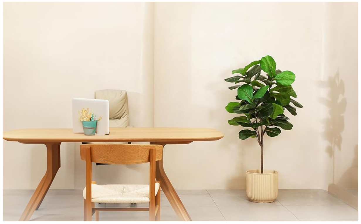 Artificial Ficus tree with Lifelike Leaves,Perfect lifelike Plant for Home Decor and Office Decor Indoor and Outdoor, Garden and Modern Decor Housewarming Gift
