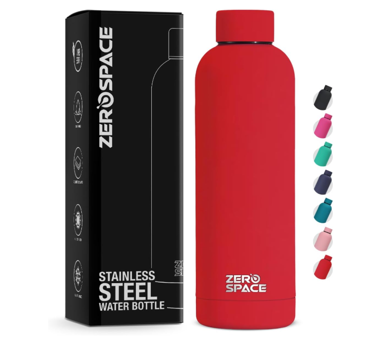 ZeroSpace Stainless Steel Water Bottle, 750ml Insulated Water Bottle for Kids School, Double Wall Water Thermos Flask for Hot & Cold Drinks, Sports Hot Water Bottle